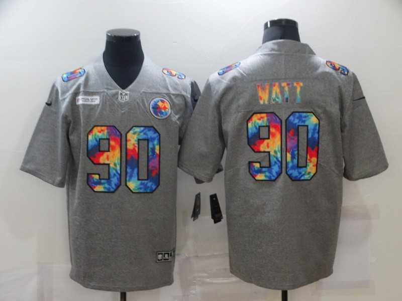 Nike Steelers 90 T.J. Watt Gray Vapor Untouchable Rainbow Limited Jersey Dzhi,We sell and wholesale Nike Steelers 90 T.J. Watt Gray Vapor Untouchable Rainbow Limited Jersey Dzhi on line form chian!
